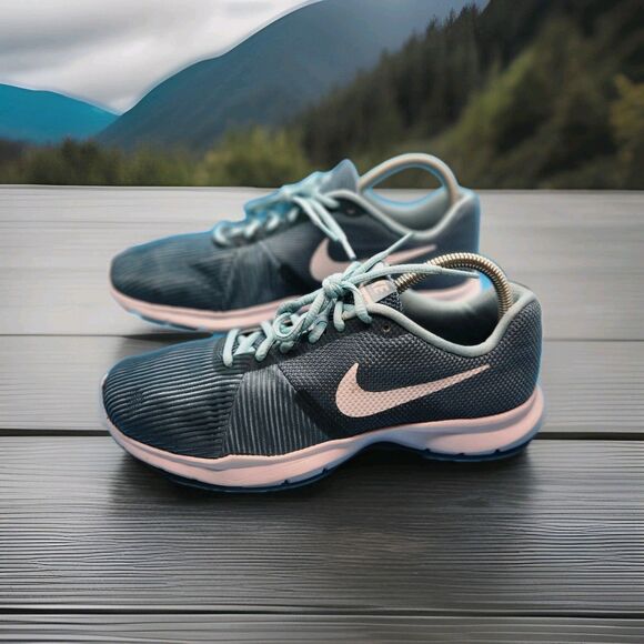 Nike Flex Bijoux Running Training Shoes 881863-004 Turquise Blue 9.5 Seldom Worn - Picture 2 of 8